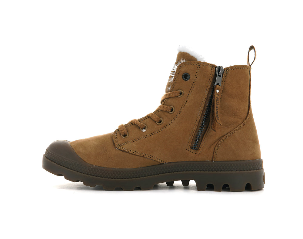 Botas Palladium PAMPA HI ZIP WL Hombre Mahogany | Costa Rica-59428